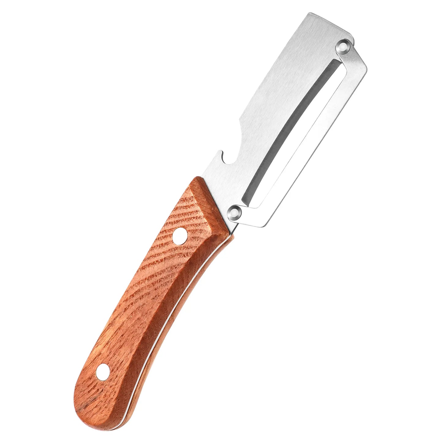Primalux™ Wooden-Handled Stainless Steel Shredder and Peeler