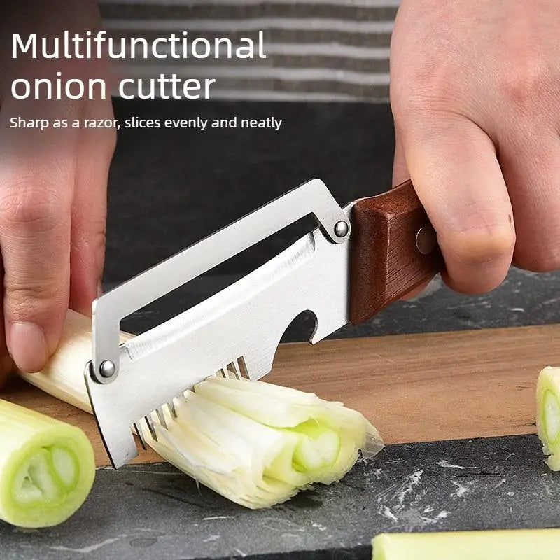 Primalux™ Wooden-Handled Stainless Steel Shredder and Peeler