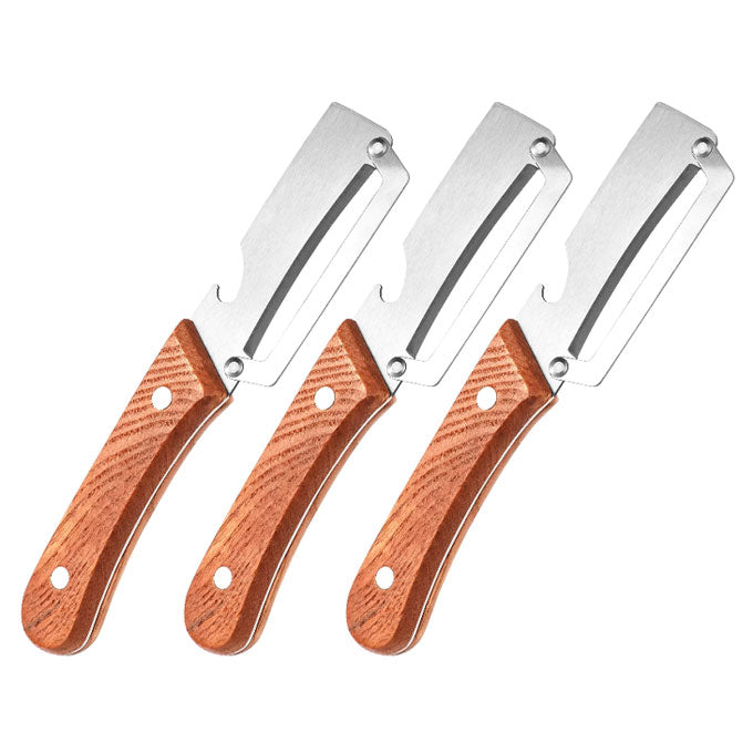 Primalux™ Wooden-Handled Stainless Steel Shredder and Peeler