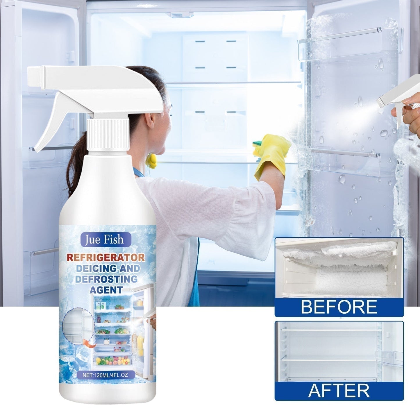 🧊 Buy 2 Get 1 Free | Primalux™ Defrosting Spray for Fridge Freezer 🎁 Includes Free Spatula